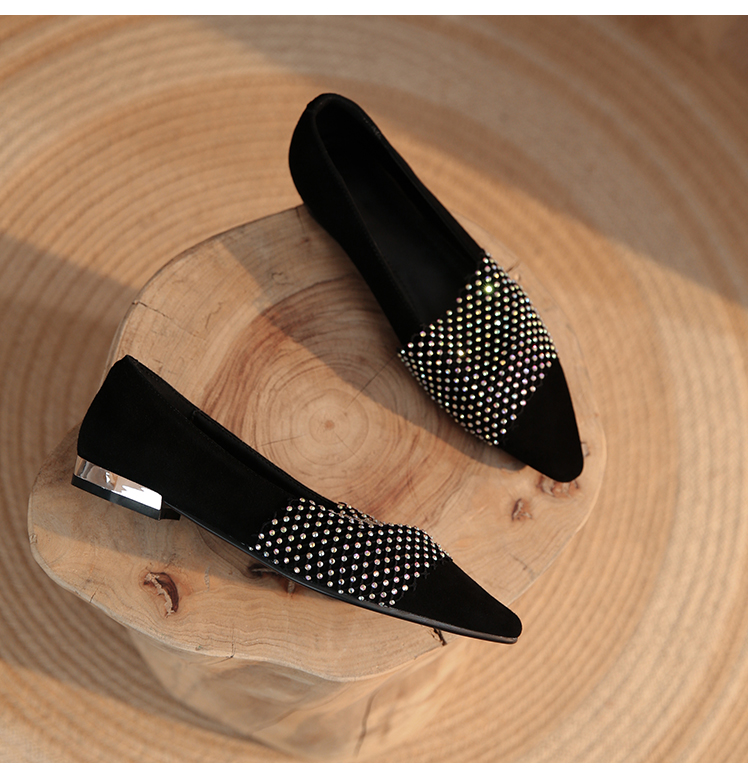 舒适不磨脚,平底尖头渔网单鞋xkdy-6299