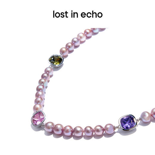 [捡漏价]lost in echo 原创设计师品牌 彩钻珍珠choker项链 商品图2