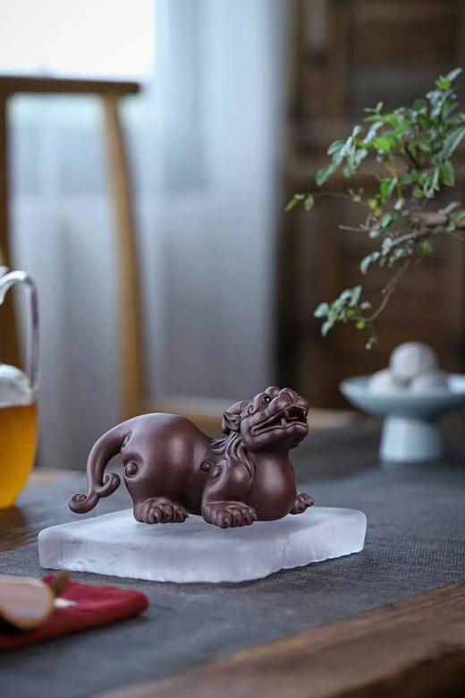 觅财貔貅.尺寸:长15cm  宽10cm  高9cm  泥料:原矿紫泥 商品图1