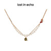 泫雅同款lost in echo 原创设计师品牌 珍珠彩钻吊坠双层项链 商品缩略图2