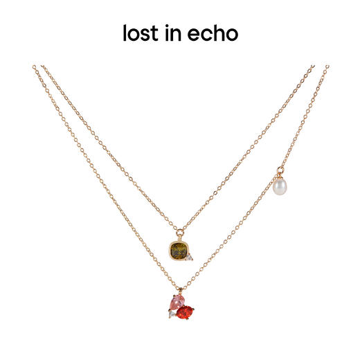 lost in echo 原创设计师品牌 双层彩锆可调节项链 商品图3