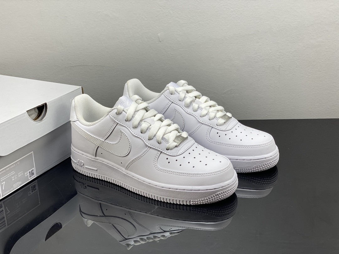 经典正品原装渠道真标正品nkairforceone全白af1无敌百搭小白鞋经典