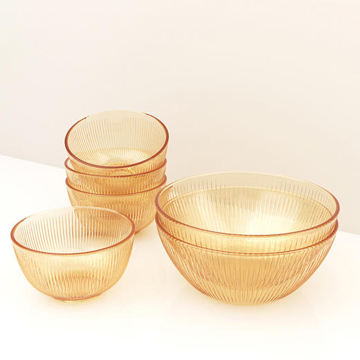 伊斯顿ins风茶色玻璃麦片碗沙拉碗意面碗耐高温大号汤碗微波炉专用 商品图0