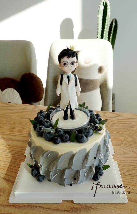 「创意定制」成功男士 奶油蛋糕加翻糖人物 商品图3