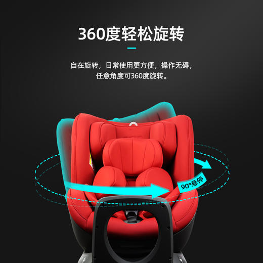 AVOVA斯博贝德国进口载儿童安全座椅汽车适用宝宝0-4岁360度旋转 商品图2
