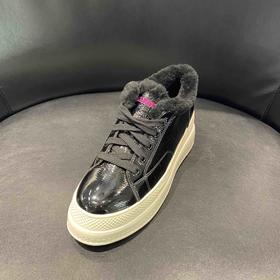 lfgj jeans AE702 加绒加厚小白鞋冬季新款女鞋内增高松糕底厚底舒适真皮百搭