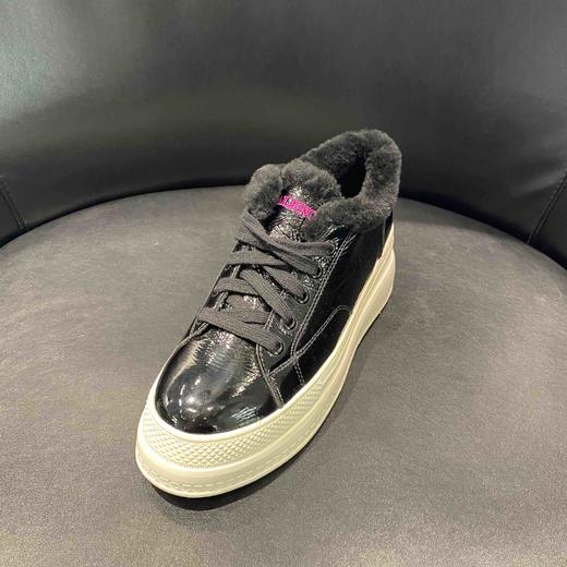 lfgj jeans AE702 加绒加厚小白鞋冬季新款女鞋内增高松糕底厚底舒适真皮百搭 商品图0