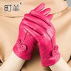 JZ-手套冬季女士保暖手套户外羊皮手套加绒加厚海宁手套厂家 商品缩略图8