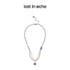 泫雅同款lost in echo 原创设计师品牌 珍珠彩钻吊坠双层项链 商品缩略图1