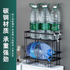 【烤瓷碳钢 承重强】碳钢材料承重强马桶置物架上方卫生间浴室壁挂洗漱台坐便器收纳架子（赠送免钉贴*2 挂钩*3） 商品缩略图2