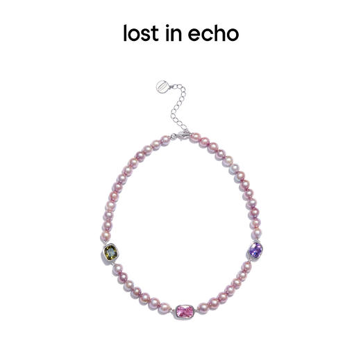 [捡漏价]lost in echo 原创设计师品牌 彩钻珍珠choker项链 商品图0