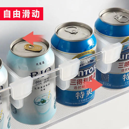 【有了它冰箱不乱了】冰箱内侧门分格片防倾倒分层隔板卡扣式分类收纳盒通用塑料分格夹 商品图5