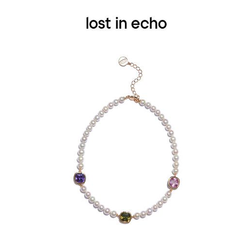 [捡漏价]lost in echo 原创设计师品牌 彩钻珍珠choker项链 商品图1