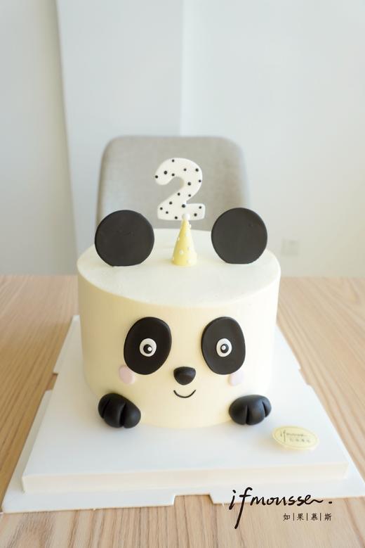 「女孩」可爱熊猫 翻糖装饰 商品图0
