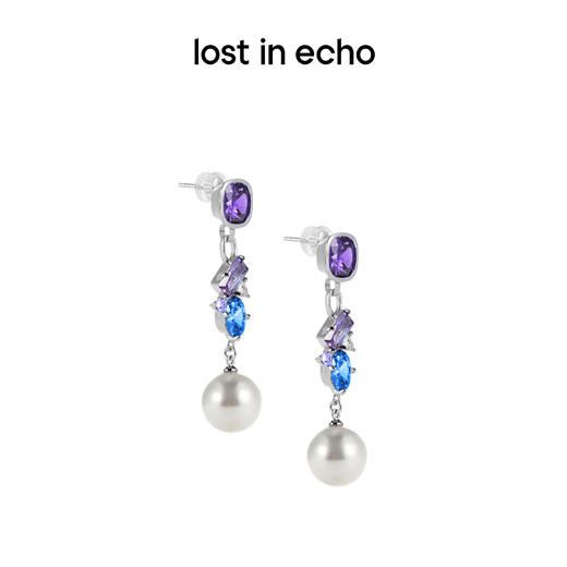 lost in echo 原创设计师品牌 彩锆珍珠吊坠耳环 商品图4