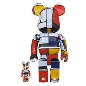 Bearbrick 蒙德里安 400%+100%