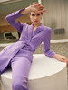 春秋高端时尚收腰紫色西服女微喇裤气质绑带西装名媛纱裙套装洋气 商品缩略图0