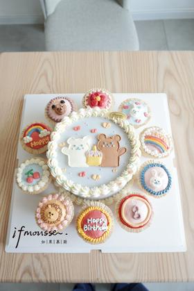 「女士」手绘蛋糕＋杯子组合