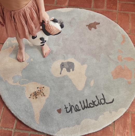 【99会员专享】丹麦OYOY动物卡通手工羊毛纯棉地垫儿童房爬行垫 商品图2