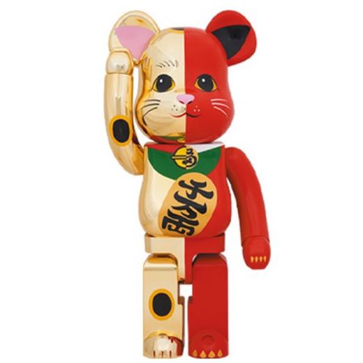 Bearbrick 阴阳招财猫 红金-千万两 1000% 商品图0