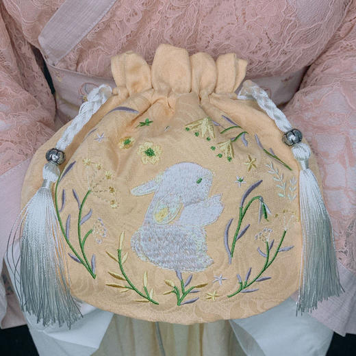 原创汉元素宋制古风刺绣斜挎汉服包手提配古风的单肩流苏包 商品图3