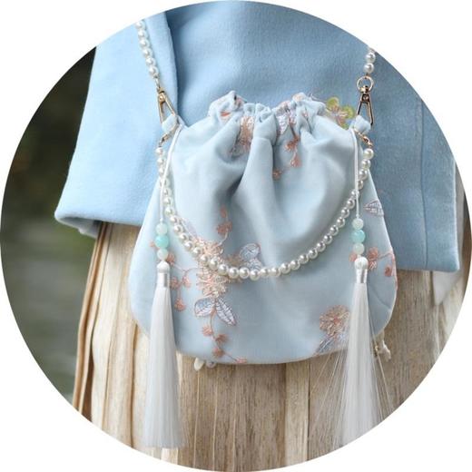 清新百搭蕾丝包古风包女斜挎过年汉服包手提包中国风包手机包荷包 商品图0