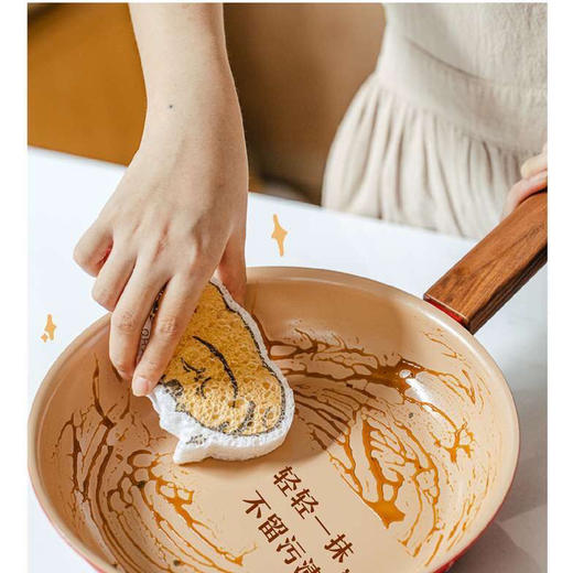 木浆棉洗碗布不沾油厨房吸水抹布洗碗搓澡神器环保可降解魔力海绵 商品图3