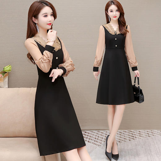 YWE TYH21B073气质优雅连衣裙女中长款显瘦时尚大码 商品图0