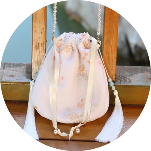 清新百搭蕾丝包古风包女斜挎过年汉服包手提包中国风包手机包荷包 商品图2