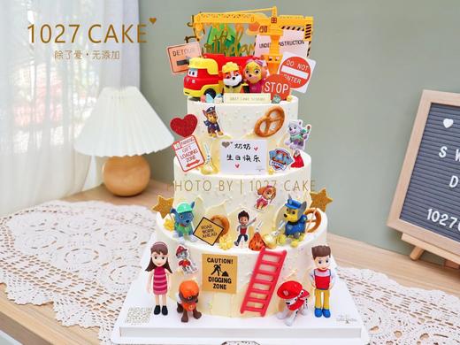 1027CAKE | 汪汪队 工程车 三层蛋糕 商品图3