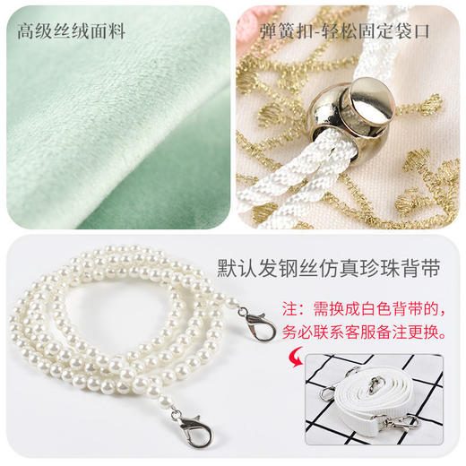 原创古风汉服斜挎手提布包森系民族风配古装小仙女丝绒小荷布包袋 商品图6