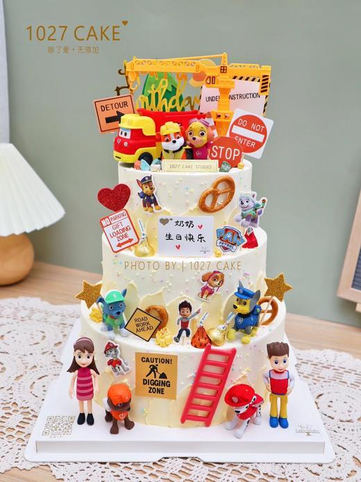 1027CAKE | 汪汪队 工程车 三层蛋糕 商品图0