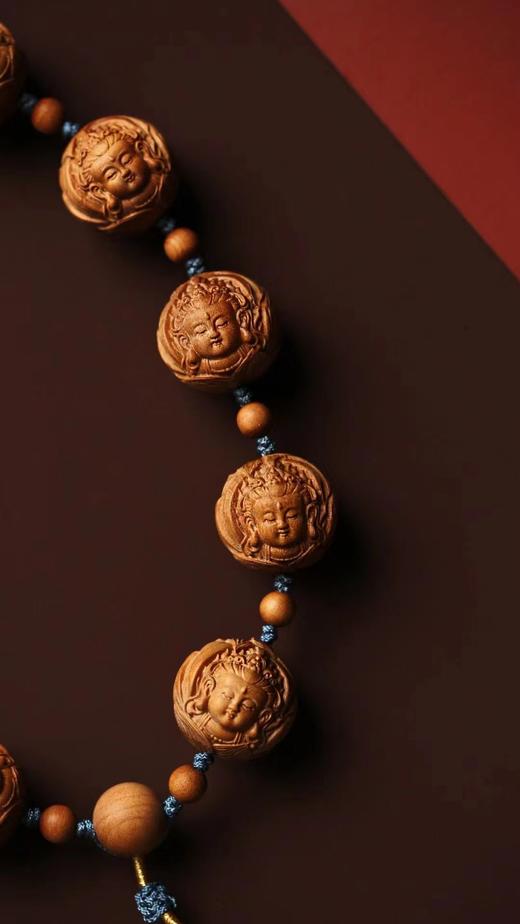 老山檀香【莲花观音】20mm11颗持珠 商品图2