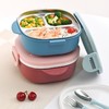 【便携式分隔餐盘套装】开优米幼儿园餐盘304不锈钢创意儿童餐具宝宝菜盘卡通盘子含刀叉 商品缩略图1