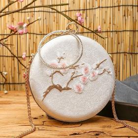 女单肩斜跨包2021新款汉服古风包包链条小圆包旗袍刺绣配饰口金包