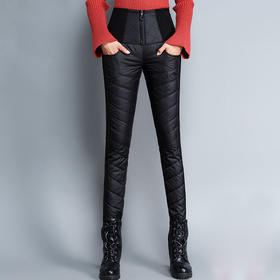 JMY-AOY-1788冬季新款双面羽绒裤女外穿修身显瘦加厚弹力小脚棉裤