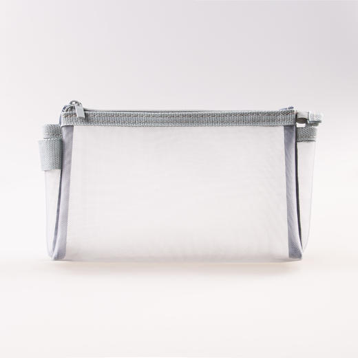 【梯形收纳笔袋】笔袋网袋简约文具盒文件收纳袋纯色纱网笔袋尼龙笔袋 商品图2