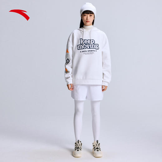 安踏连帽卫衣2021冬季新款情侣运动套头宽松长袖针织衫152218705 商品图7