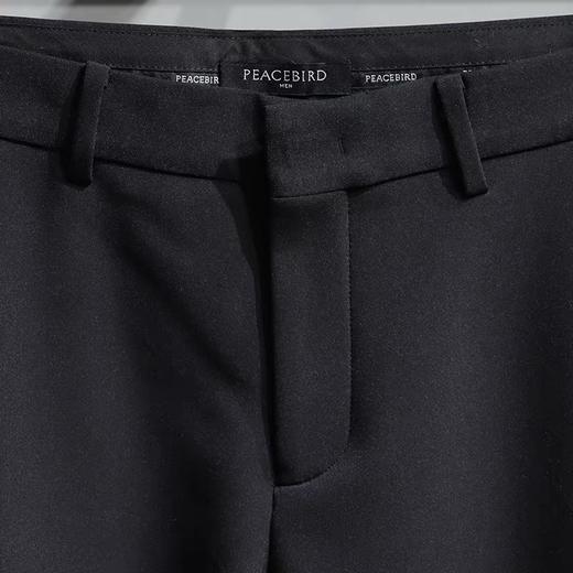 太平鸟男装2021冬装新款时尚蓝色修身字母刺绣休闲长裤B1GBB4335 商品图2