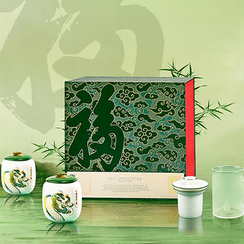 西湖龙井】贡牌】明前特级级龙井贡茶送福礼盒 商品图1