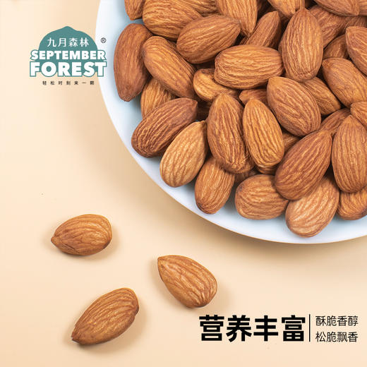 九月森林巴旦木仁原味坚果烘焙颗粒饱满500g罐装新货孕妇零食 商品图4