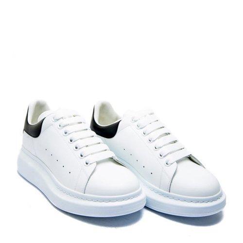 ALEXANDER MCQUEEN 明星同款男士经典白色牛皮黑尾阔型厚底休闲鞋运动鞋小白鞋低帮板鞋男鞋553680-WHGP5-9061 商品图1