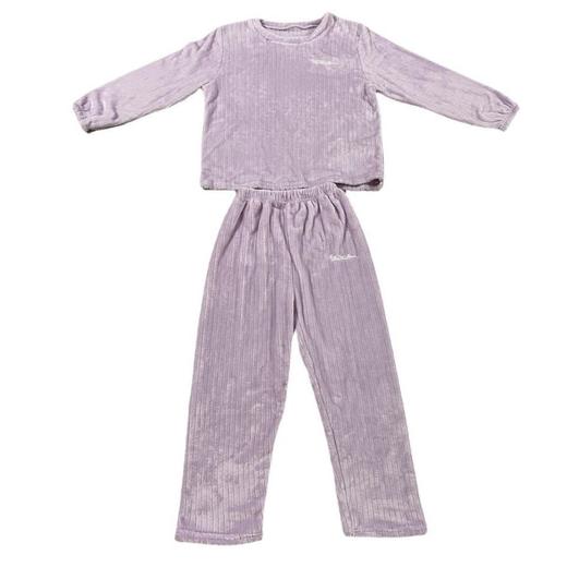 【两件套】秋冬新款 条纹暖暖套装 珊瑚绒睡衣睡裤 家居休闲保暖 多色可选 商品图4