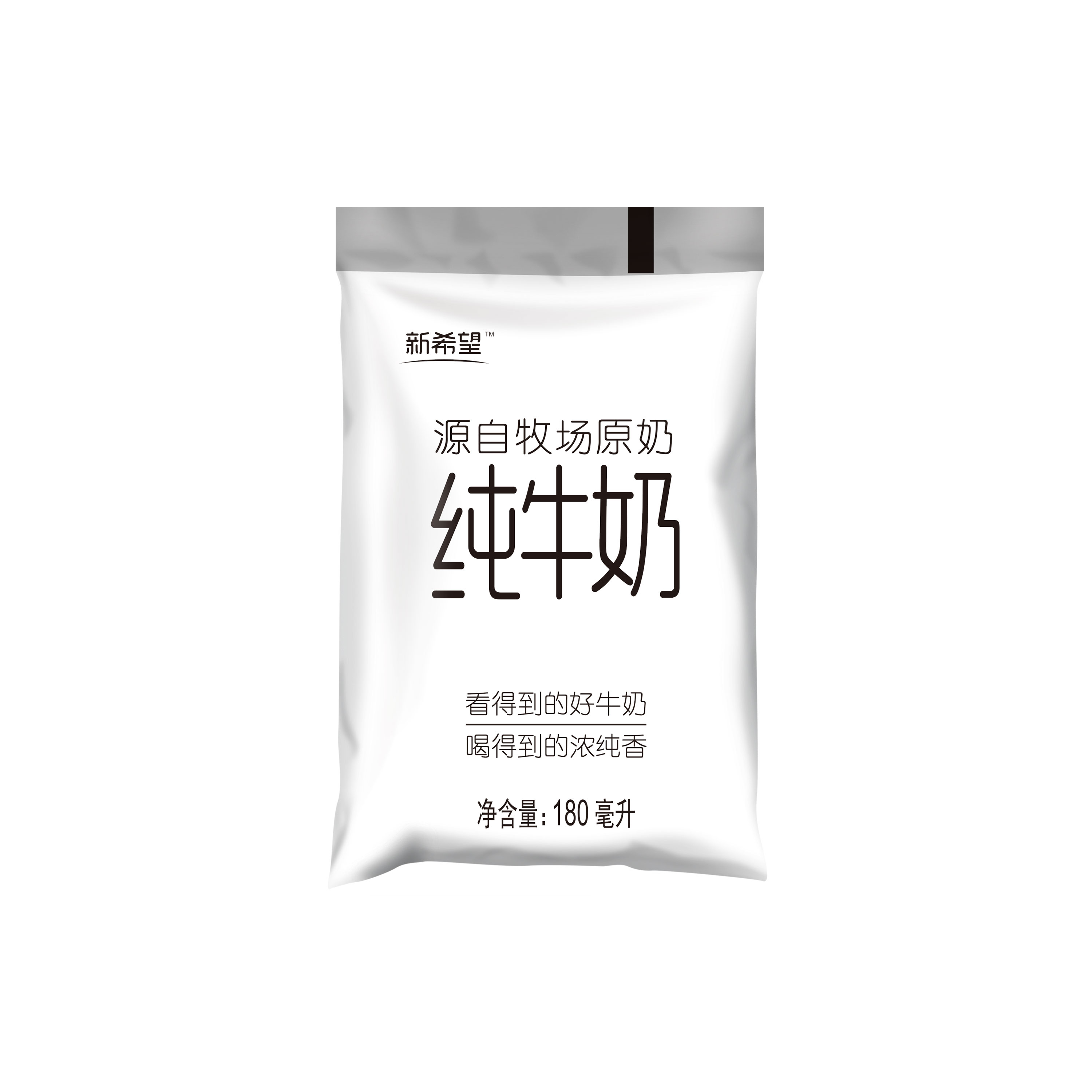 新希望透明袋100%牧场原奶纯牛奶180ml*16