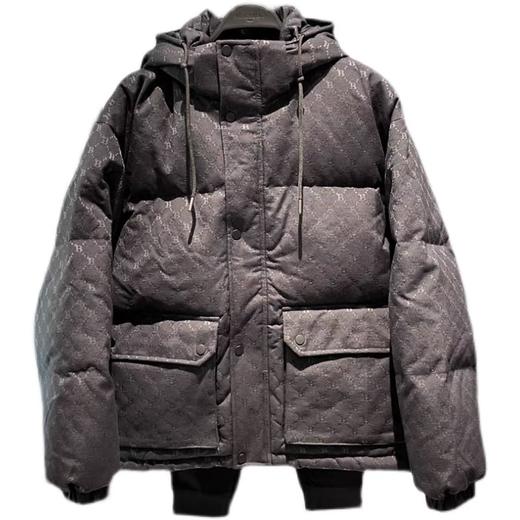 B1ACB4314鸟家男装2021冬季新款黑色百搭时尚宽松连帽保暖羽绒服 商品图0