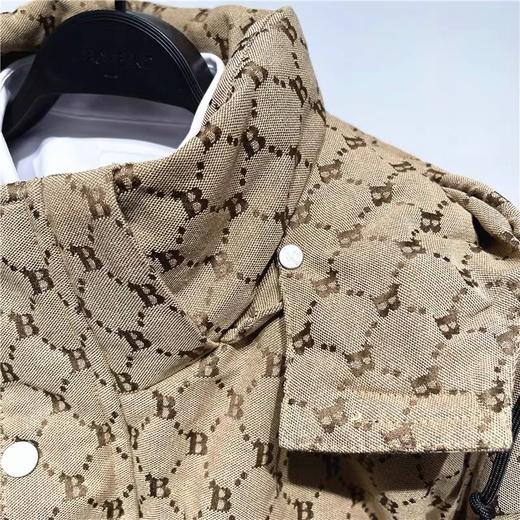 B1ACB4315太平鸟男装羽绒服2021冬季新款休闲宽松连帽外套格纹潮 商品图3