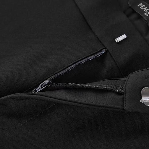 太平鸟男装2021年冬季新款黑色商务休闲裤B1GBB4451 商品图3
