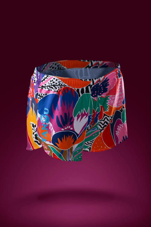 严素跑步运动短裤,女款，郁金香,彩色,带内衬,轻量,速干,透气,附袋 商品图1