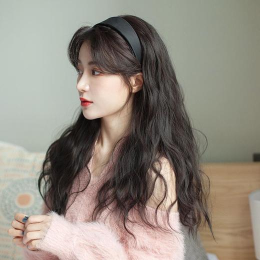 网红懒人发箍假发女半头套 无痕中长卷发头套 商品图2