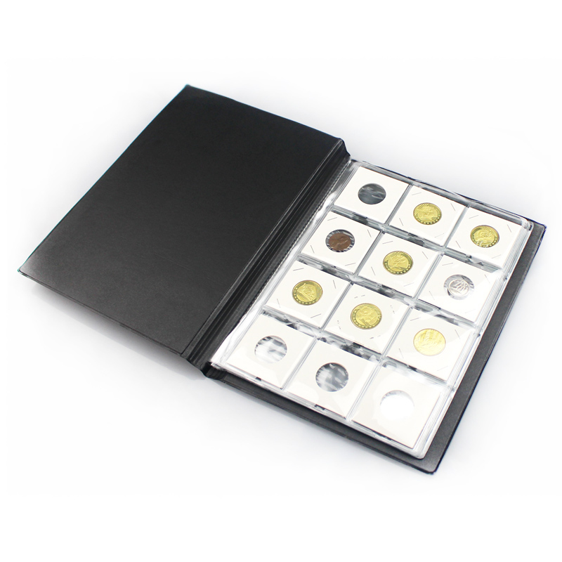 方形纸夹册，古钱币，现代机制币通用，共120枚！